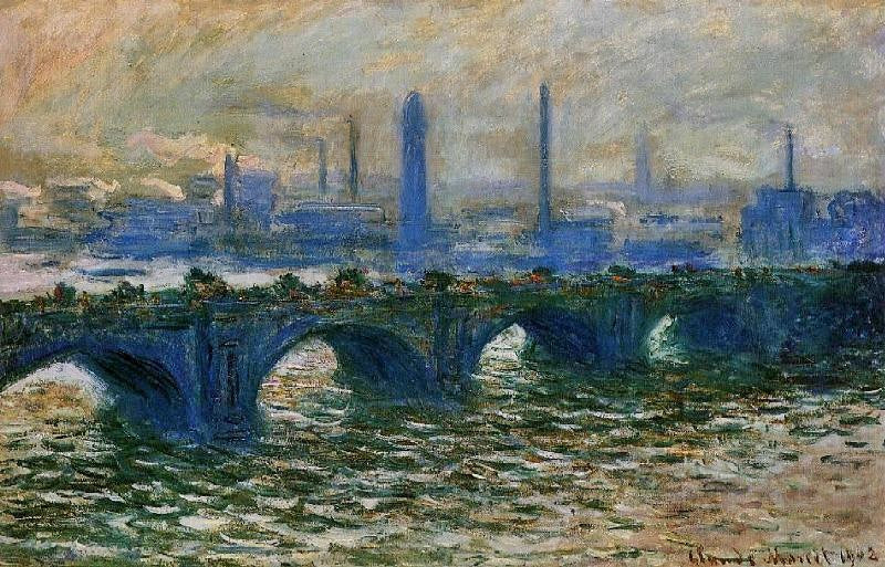 Waterloo Bridge, Misty Morning by Claude Oscar Monet