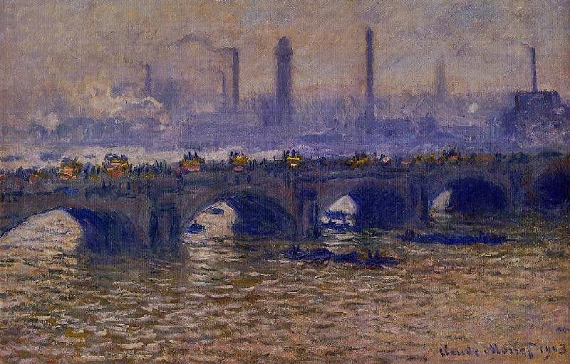 WATERLOO BRIDGE, GREY WEATHER, 1901