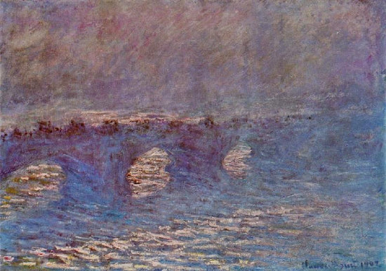 Waterloo Bridge, Effect Of Sun In The Mist by Claude Oscar Monet