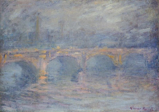 Waterloo Bridge At Sunset, Pink Effect by Claude Oscar Monet