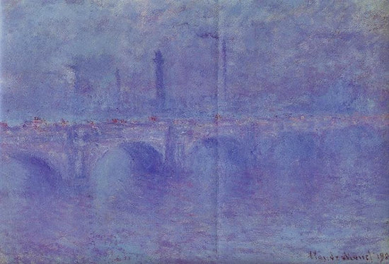 Waterloo Bridge, Fog Effect by Claude Oscar Monet