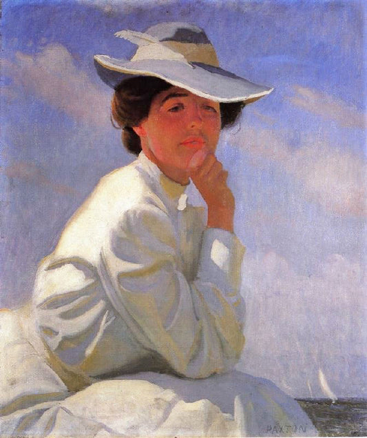 In The Sunlight: Portrait Of The Artist’S Wife by William MacGregor Paxton