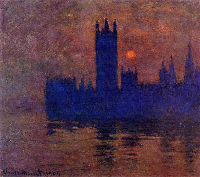 Houses Of Parliament, Sunset by Claude Oscar Monet