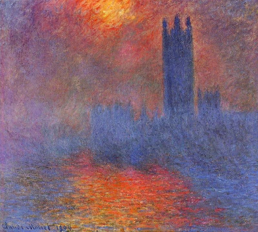 Houses Of Parliament, Effect Of Sunlight In The Fog 1901 by Claude Oscar Monet