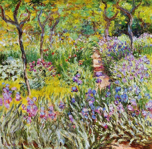 The Iris Garden At Giverny by Claude Oscar Monet