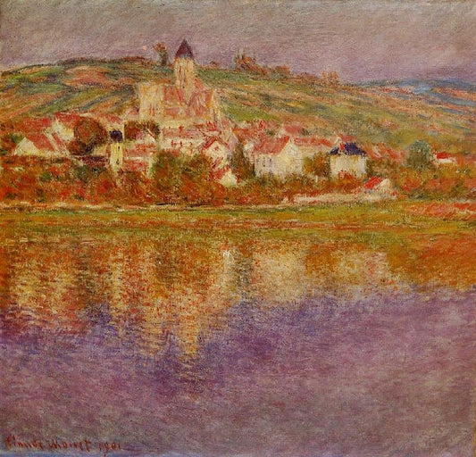 Vetheuil, Pink Effect by Claude Oscar Monet