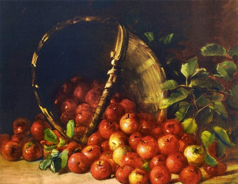 Apples In An Overturned Basket by Charles Ethan Porter