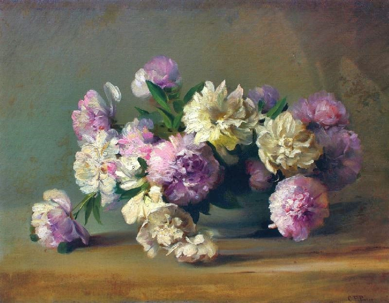 PEONIES IN A BOWL