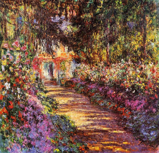 The Flowered Garden by Claude Oscar Monet