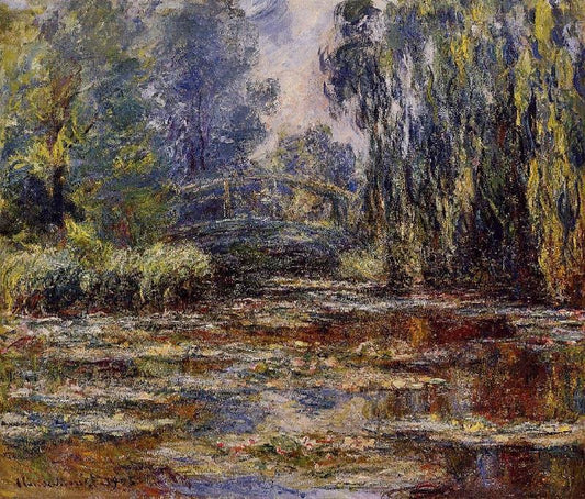 The Water-Lily Pond And Bridge by Claude Oscar Monet