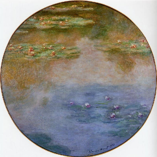 Water-Lilies, 1907, Round Shape by Claude Oscar Monet