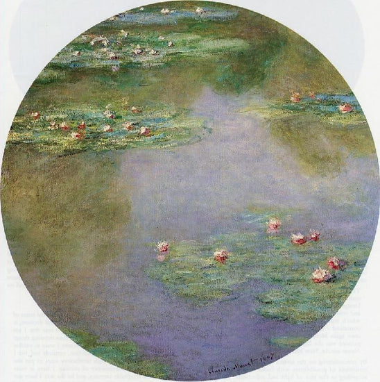 Water-Lilies, Round Shape, 1907 by Claude Oscar Monet