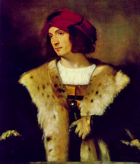 Portrait Of A Man In A Red Cap by Titian