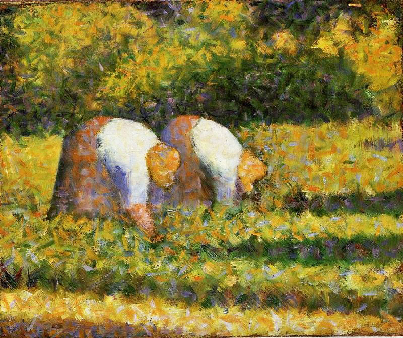 Farm Women At Work by Georges Seurat