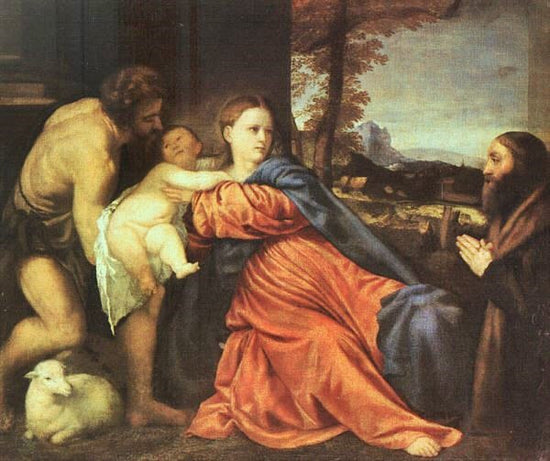 Holy Family And Donor by Titian