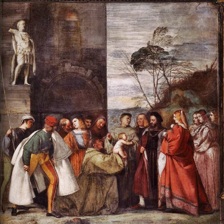 The Miracle Of The Newborn Child by Titian