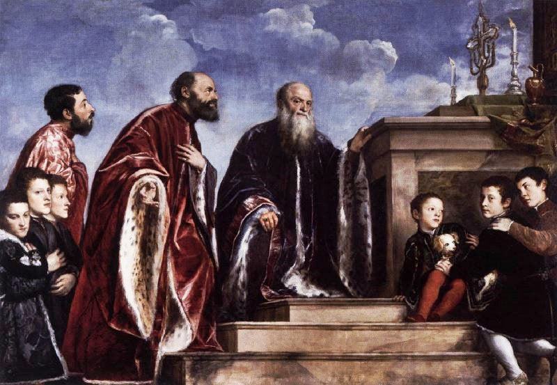 The Vendramin Family Venerating A Relic Of The True Cross by Titian