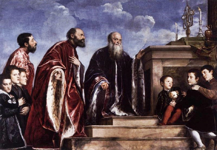 The Vendramin Family Venerating A Relic Of The True Cross by Titian