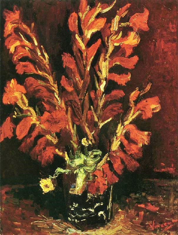 Still Life: Vase With Gladiolas by Vincent van Gogh