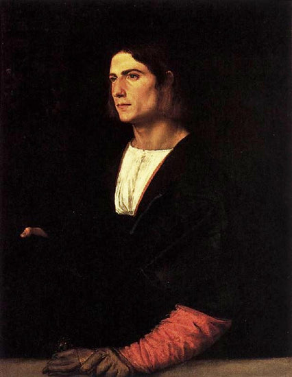 Young Man With Cap And Gloves by Titian
