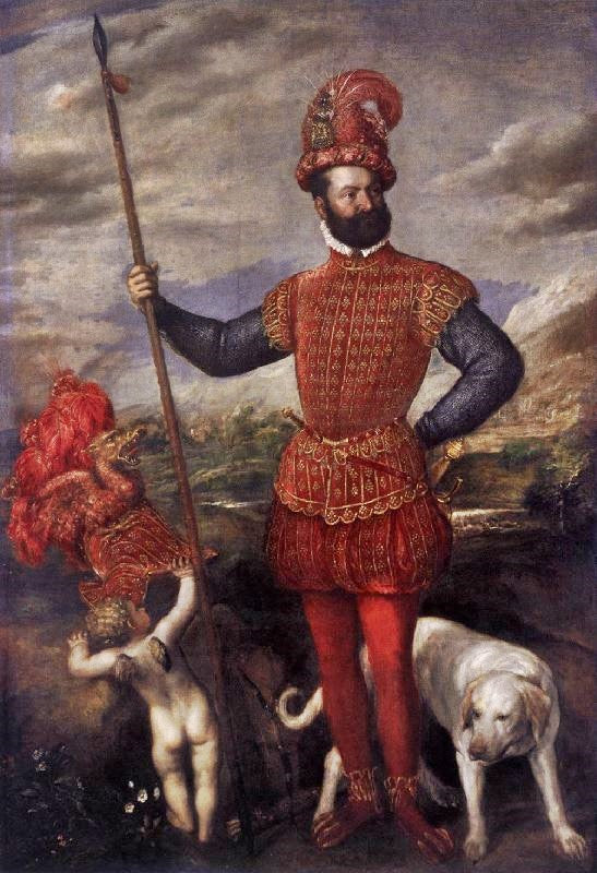 Man In Military Costume by Titian