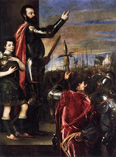 The Marchese Del Vasto Addressing His Troops by Titian