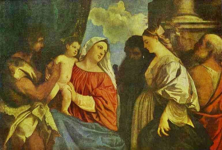 The Virgin And Child With Four Saints by Titian