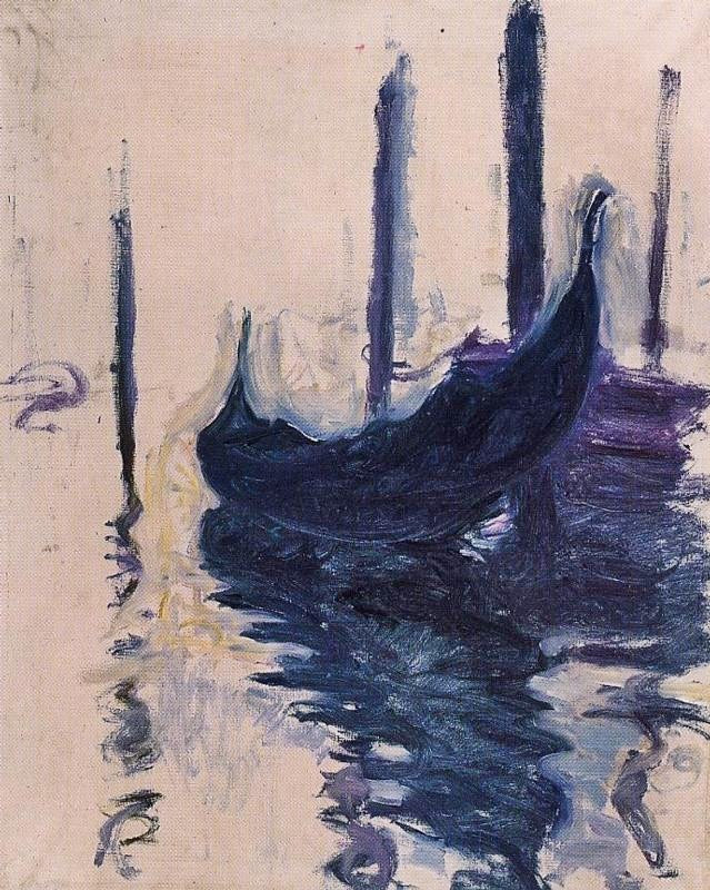 Gondola In Venice by Claude Oscar Monet
