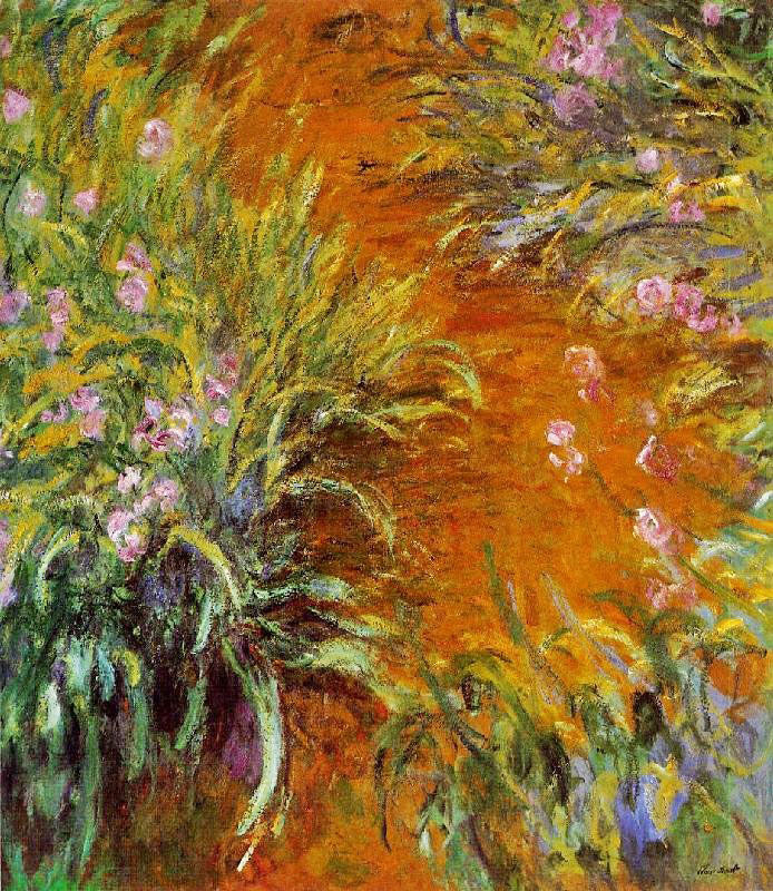 The Path Through The Irises by Claude Oscar Monet