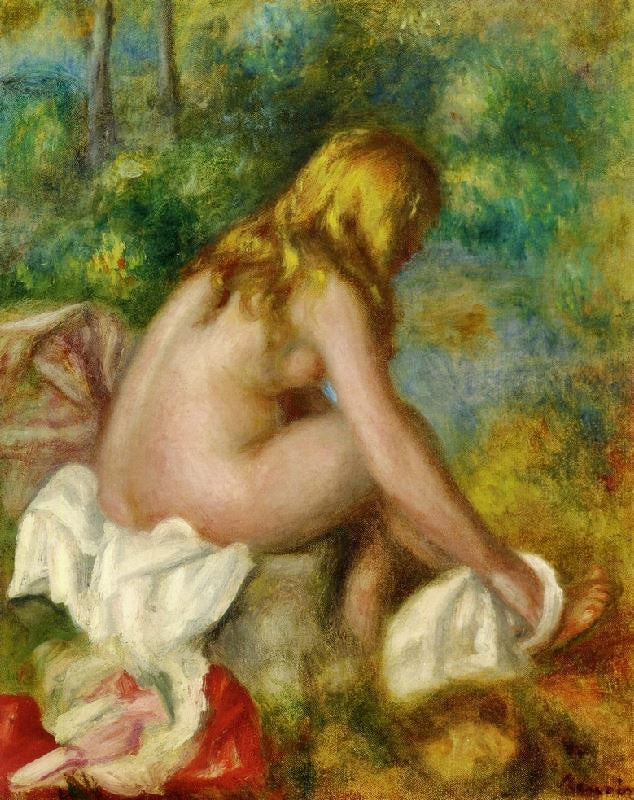 Bather, Seated Nude by Pierre Auguste Renoir