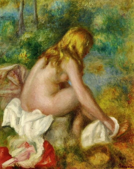 Bather, Seated Nude by Pierre Auguste Renoir