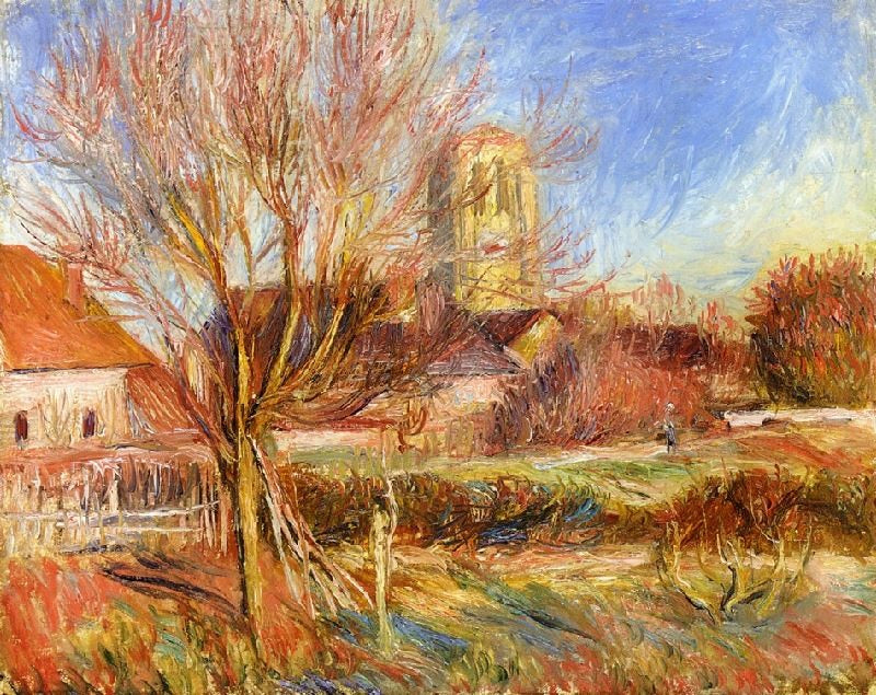 The Church At Essoyes by Pierre Auguste Renoir