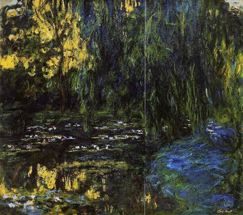 Weeping Willow And Water-Lily Pond, Detail by Claude Oscar Monet