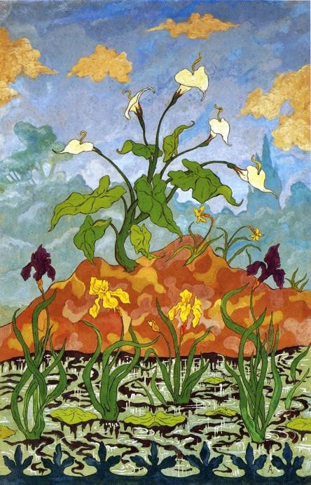 Four Decorative Panels: Arums And Purple And Yellow Irises by Paul Ranson