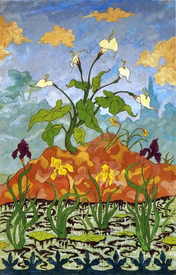 Four Decorative Panels: Arums And Purple And Yellow Irises by Paul Ranson