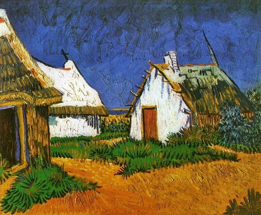 Three White Cottages In Saintes-Maries by Vincent van Gogh