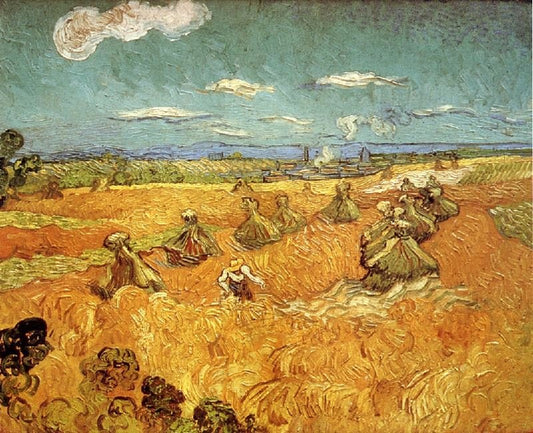 Wheat Stacks With Reaper by Vincent van Gogh