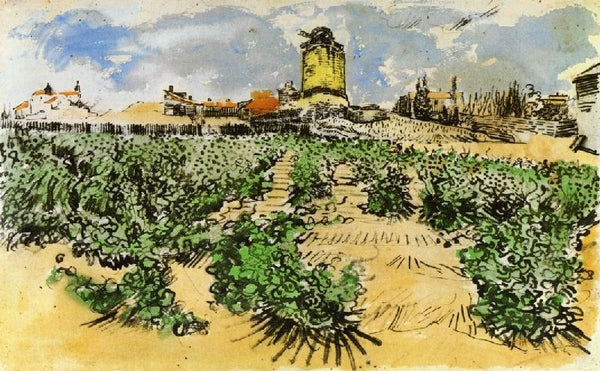 The Mill Of Alphonse Daudet At Fontevieille by Vincent van Gogh