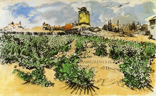 The Mill Of Alphonse Daudet At Fontevieille by Vincent van Gogh