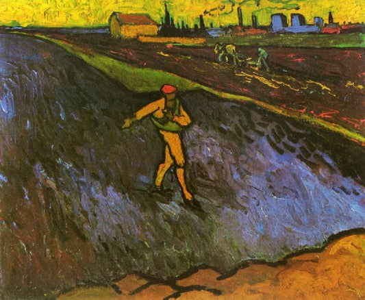 The Sower: Outskirts Of Arles In The Background by Vincent van Gogh