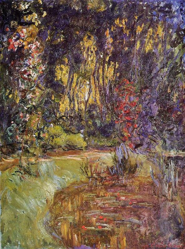 Water-Lily Pond At Giverny by Claude Oscar Monet