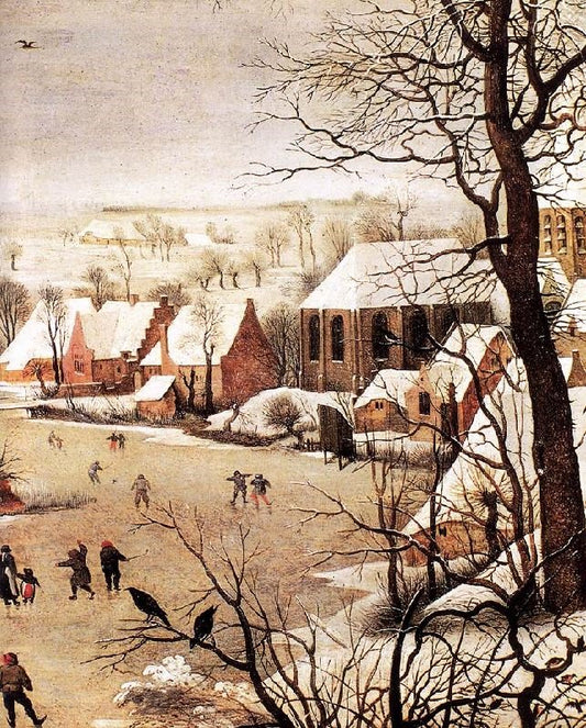 Winter Landscape With Skaters And A Bird Trap, Detail by Pieter Bruegel the Elder