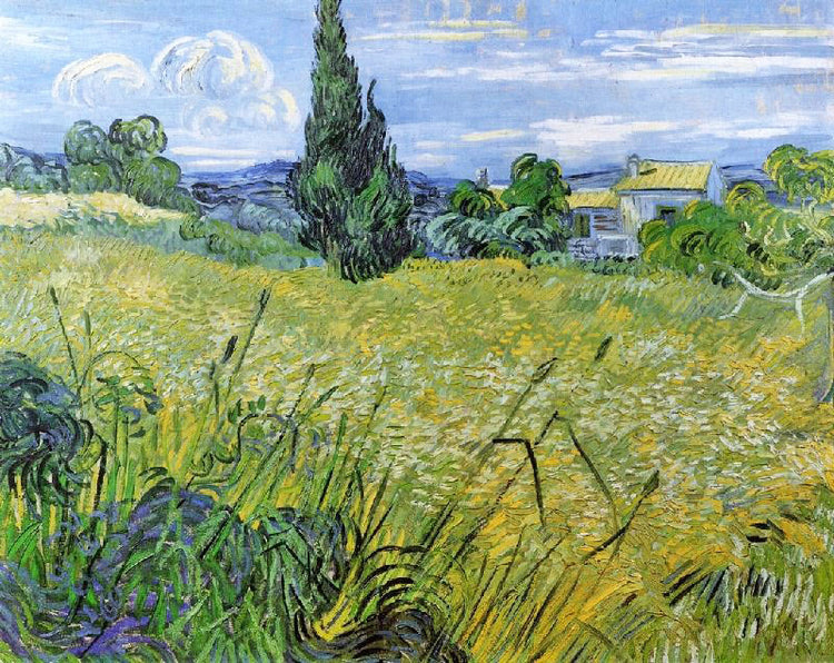 Green Wheat Field With Cypress by Vincent van Gogh
