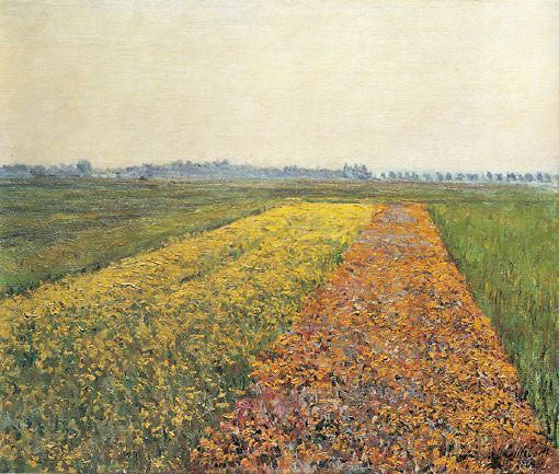 The Yellow Fields At Gennevilliers by Gustave Caillebotte