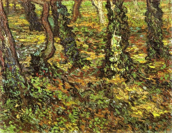 Tree Trunks With Ivy by Vincent van Gogh