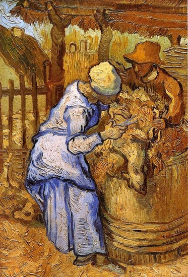 The Sheep-Shearers, After Millet by Vincent van Gogh
