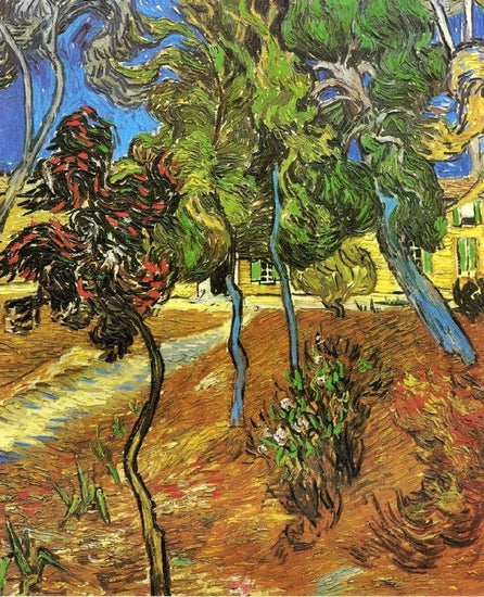 Trees In The Garden Of Saint-Paul Hospital by Vincent van Gogh