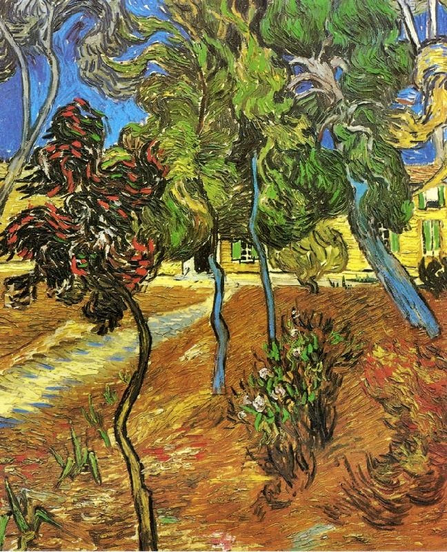 Trees In The Garden Of Saint-Paul Hospital by Vincent van Gogh