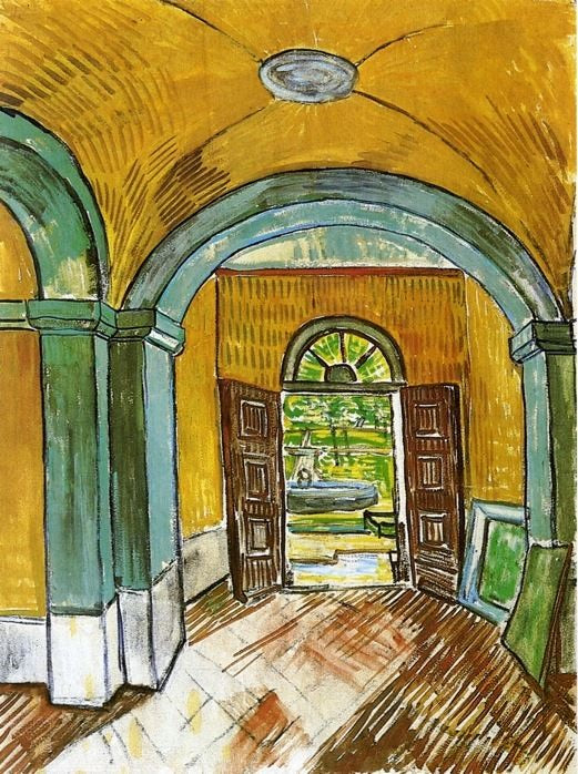 The Entrance Hall Of Saint-Paul Hospital by Vincent van Gogh