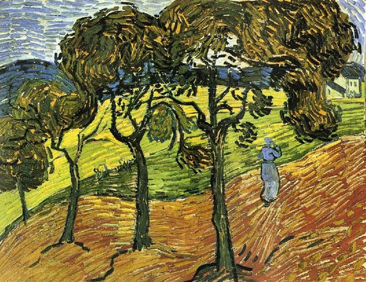Landscape With Trees And Figures by Vincent van Gogh